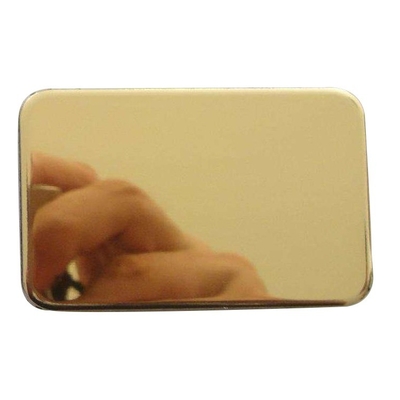 0.06mm-0.5mm Aluminum Thickness Golden Mirror ACP Panels for Gas Station Wall Cladding