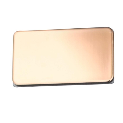 0.06mm-0.5mm Aluminum Thickness Golden Mirror ACP Panels for Gas Station Wall Cladding