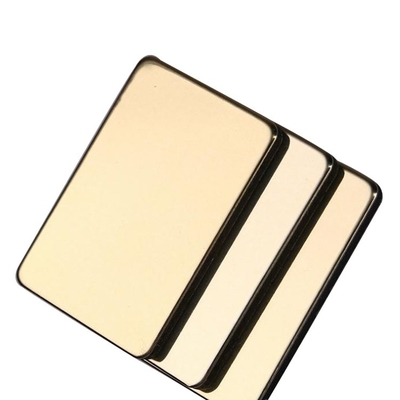 0.06mm-0.5mm Aluminum Thickness Golden Mirror ACP Panels for Gas Station Wall Cladding