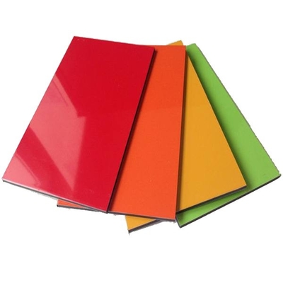 Low Glass 4x8 High Gloss Aluminium Composite Panel NANO Surface Coating Various Colors